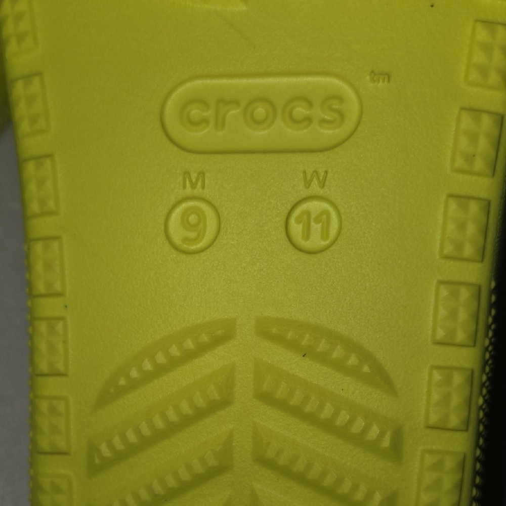 CROCS Vibrant Yellow Slide Sandals - Picture 3 of 5